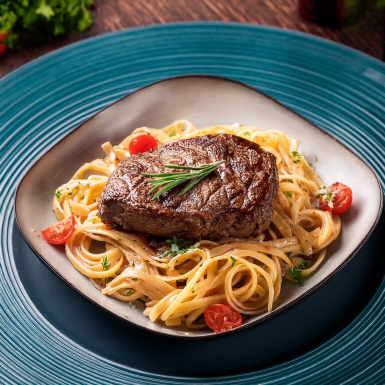 steak and pasta