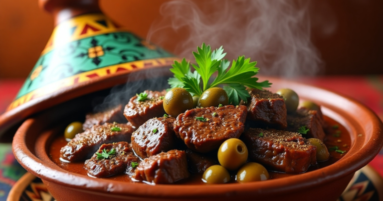 Moroccan tagine with steak